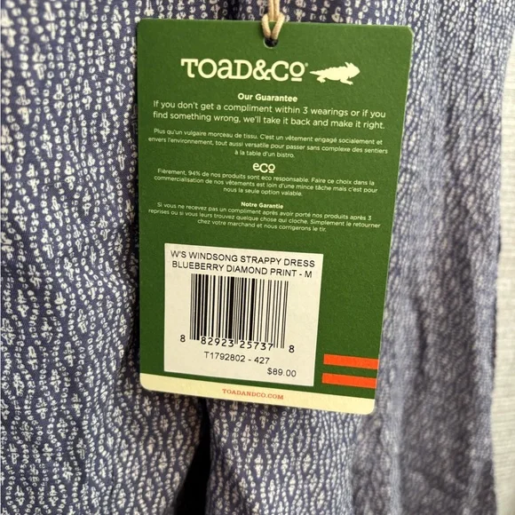 Toad&Co Blue Sleeveless Dress - Picture 10 of 10